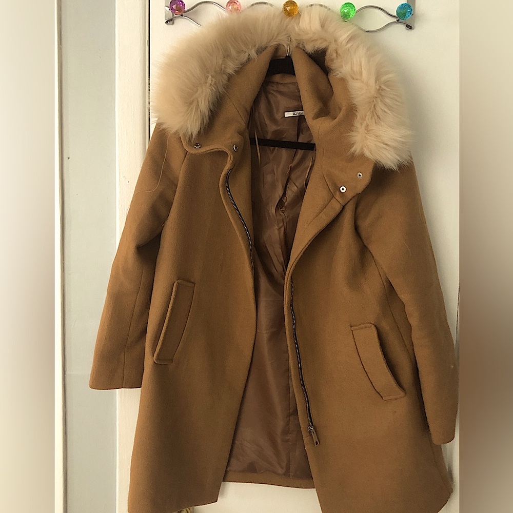Wool Light Weight Coat - With Hood ( not Adjustable)
